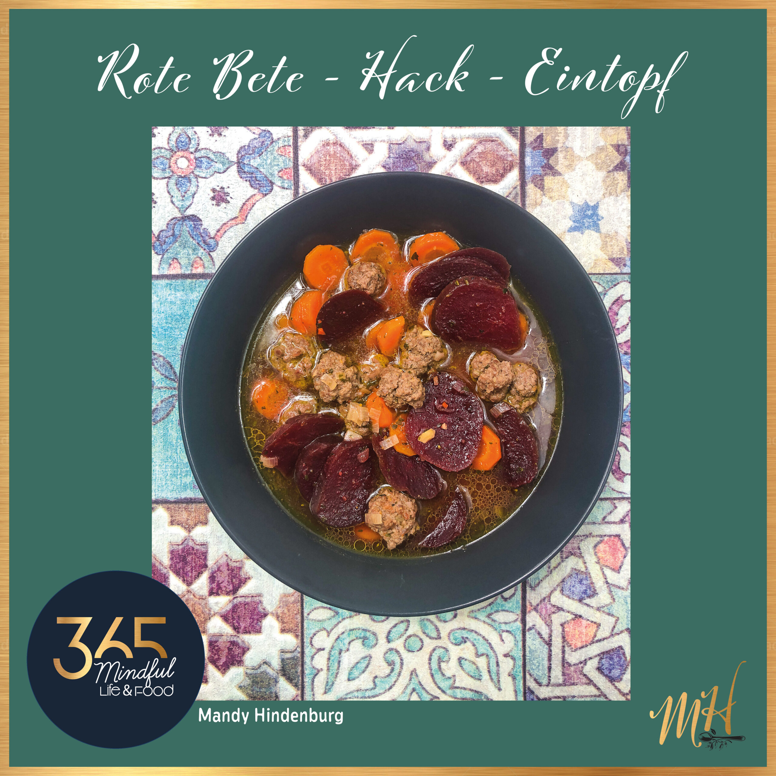 Rezeptkarte Rote Bete Hack Eintopf